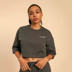   Cropped Serenity női póló Shadow - XL - szürke - BeastPink - GymBeam