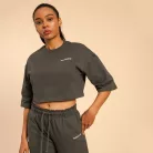 Cropped Serenity női póló Shadow - XL - szürke - BeastPink - GymBeam