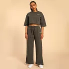 Cropped Serenity női póló Shadow - XL - szürke - BeastPink - GymBeam
