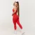 Limitless magas derekú női leggings Hot Red - M - piros - GymBeam