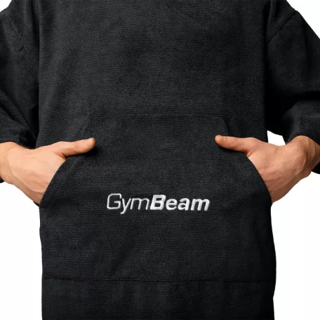 Terry poncsó-törölköző Black - fekete - GymBeam
