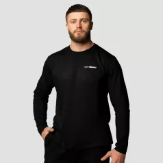   Basic hosszú ujjú férfi póló Black - XL - fekete - GymBeam