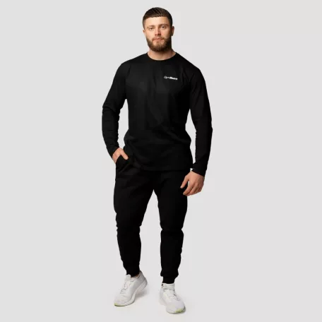 Basic hosszú ujjú férfi póló Black - XL - fekete - GymBeam