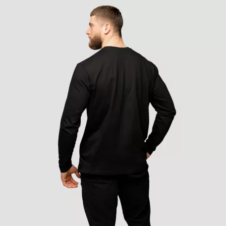 Basic hosszú ujjú férfi póló Black - XXXL - fekete - GymBeam