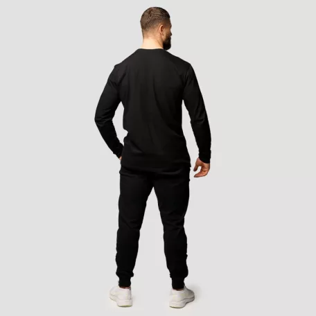 Basic hosszú ujjú férfi póló Black - XXXL - fekete - GymBeam