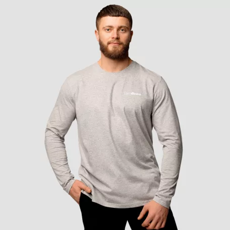 Basic hosszú ujjú férfi póló Grey - M - szürke - GymBeam