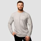Basic hosszú ujjú férfi póló Grey - XL - szürke - GymBeam