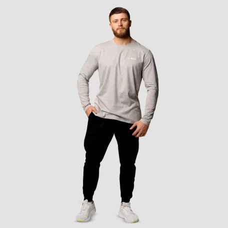 Basic hosszú ujjú férfi póló Grey - XL - szürke - GymBeam