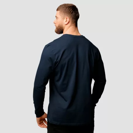 Basic hosszú ujjú férfi póló Navy - XXL - kék - GymBeam