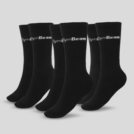 3/4 Socks 3Pack Black zokni - XL - fekete - GymBeam