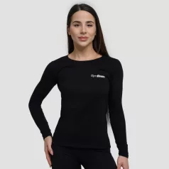 Basic női hosszú ujjú póló Black - S - fekete - GymBeam