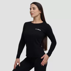 Basic női hosszú ujjú póló Black - S - fekete - GymBeam