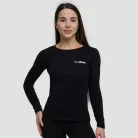 Basic női hosszú ujjú póló Black - L - fekete - GymBeam