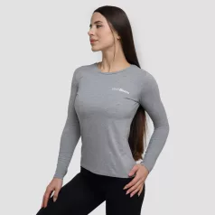 Basic női hosszú ujjú póló Grey - M - szürke - GymBeam
