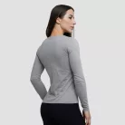 Basic női hosszú ujjú póló Grey - L - szürke - GymBeam