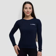 Basic női hosszú ujjú póló Navy - XS - kék - GymBeam