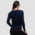 Basic női hosszú ujjú póló Navy - M - kék - GymBeam