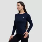 Basic női hosszú ujjú póló Navy - XL - kék - GymBeam