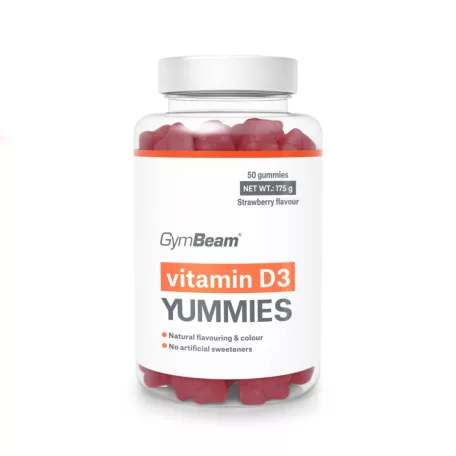 Yummies D3-vitamin - 50 kapszula - eper - GymBeam