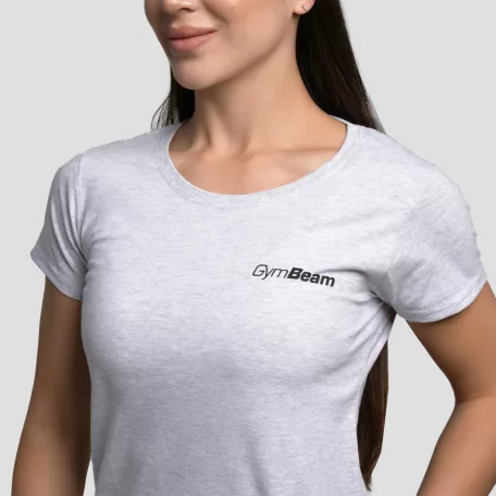 Basic női póló Heather Grey - XS - szürke - GymBeam
