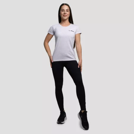 Basic női póló Heather Grey - XS - szürke - GymBeam