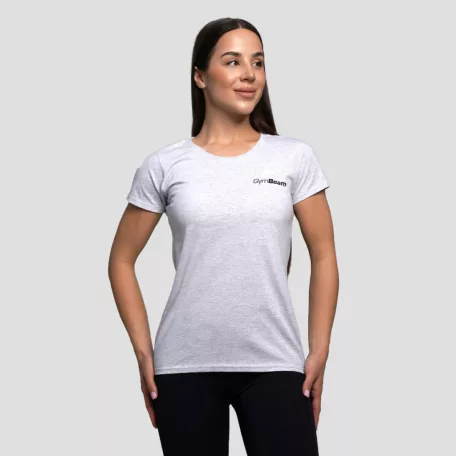 Basic női póló Heather Grey - S - szürke - GymBeam