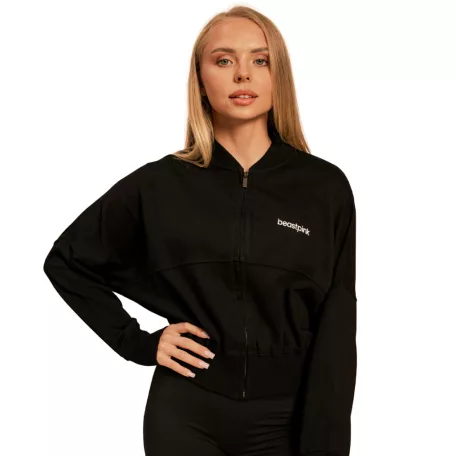 Bliss Zip-Up női pulóver Black - XS - fekete - BeastPink - GymBeam
