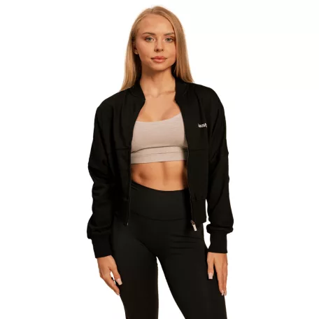 Bliss Zip-Up női pulóver Black - XS - fekete - BeastPink - GymBeam