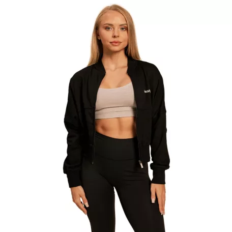 Bliss Zip-Up női pulóver Black - S - fekete - BeastPink - GymBeam