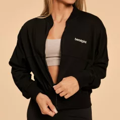   Bliss Zip-Up női pulóver Black - M - fekete - BeastPink - GymBeam