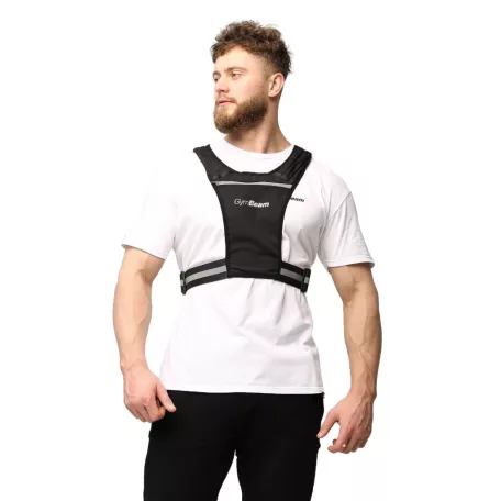 Pulse fényvisszaverő mellény - S/M - fekete - GymBeam