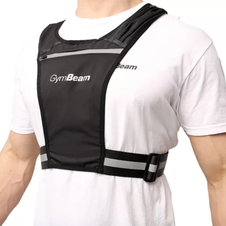 Pulse fényvisszaverő mellény - S/M - fekete - GymBeam