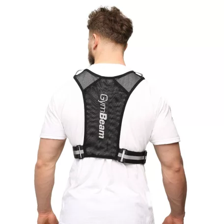 Pulse fényvisszaverő mellény - S/M - fekete - GymBeam