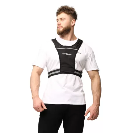 Pulse fényvisszaverő mellény - L/XL - fekete - GymBeam