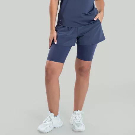 ULTRA 2in1 női rövidnadrág Graystone - XS - kék - STRIX - GymBeam