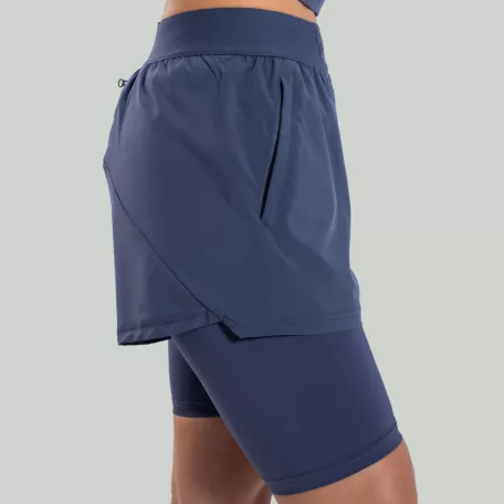 ULTRA 2in1 női rövidnadrág Graystone - XS - kék - STRIX - GymBeam