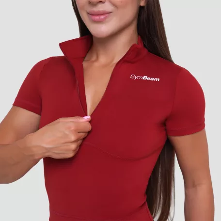 Ignite cropped női póló Dark Red - XS - piros - GymBeam