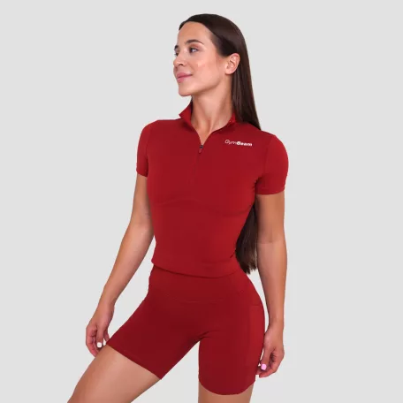 Ignite cropped női póló Dark Red - XS - piros - GymBeam