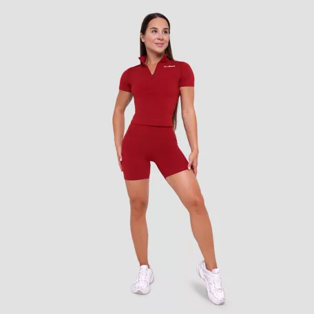 Ignite cropped női póló Dark Red - XS - piros - GymBeam
