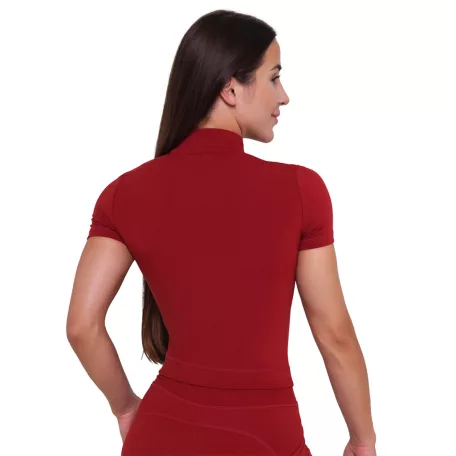 Ignite cropped női póló Dark Red - XS - piros - GymBeam