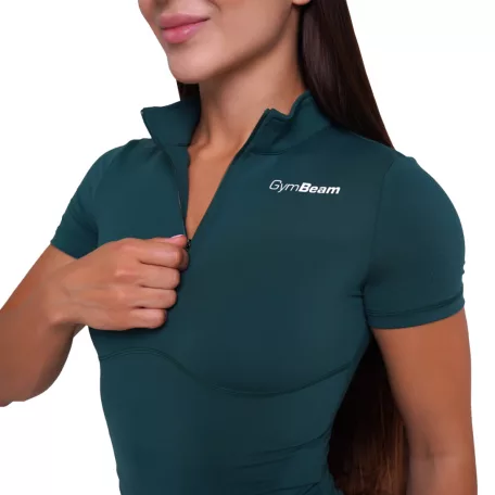 Ignite cropped női póló Dark Green - S - zöld - GymBeam