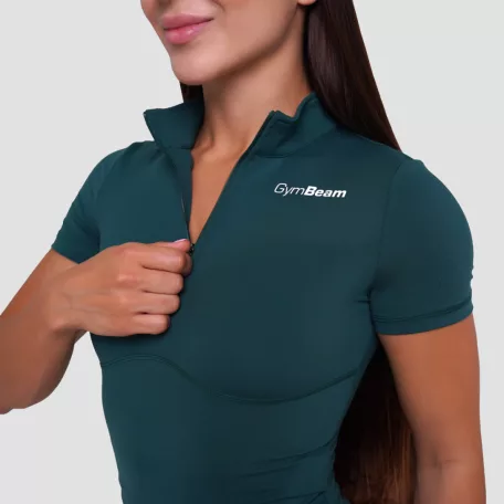 Ignite cropped női póló Dark Green - L - zöld - GymBeam