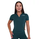 Ignite cropped női póló Dark Green - XXL - zöld - GymBeam