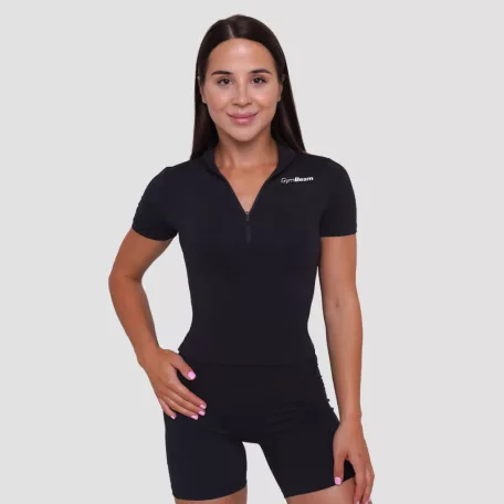 Ignite cropped női póló Black - XS - fekete - GymBeam