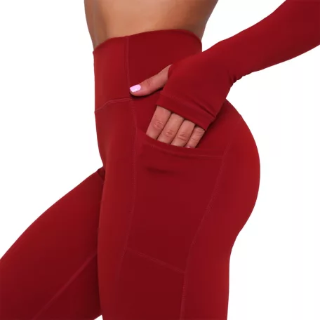 Ignite női leggings Dark Red - XXL - piros - GymBeam