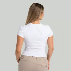 Ribbed női póló White - XS - fehér - STRIX - GymBeam