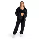 Zip Washed női kapucnis pulóver Black - M - fekete - STRIX - GymBeam