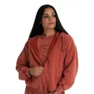 Zip Washed női kapucnis pulóver Terra - M - narancssárga - STRIX - GymBeam