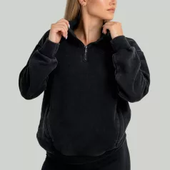 Washed női pulóver Black - XS - fekete - STRIX - GymBeam