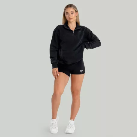 Washed női pulóver Black - S - fekete - STRIX - GymBeam